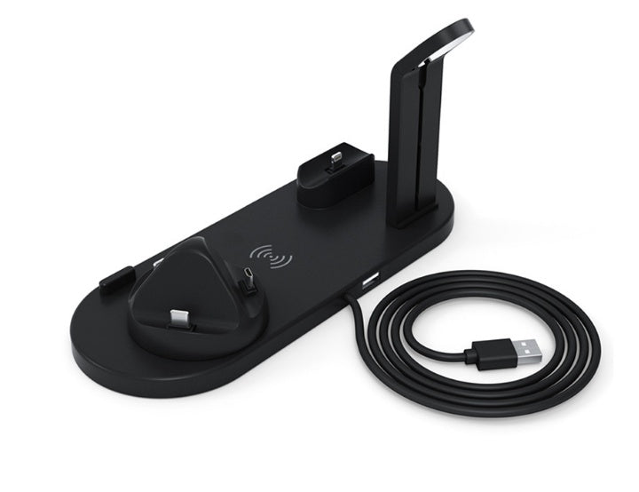 HKM-158291 Three-in-One Desktop Wireless Charger Stand - Compatible with Multiple Devices