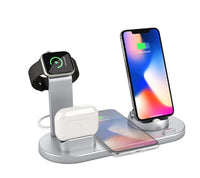 HKM-158291 Three-in-One Desktop Wireless Charger Stand - Compatible with Multiple Devices