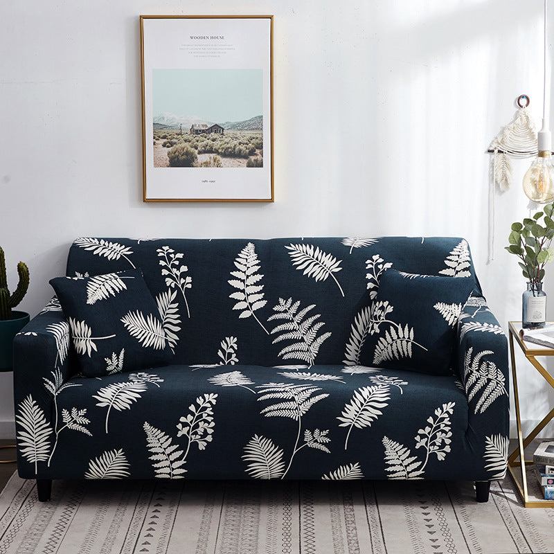 HKM-158419 Elastic Full Cover Sofa Protector - European Style Geometric Fabric, Fits Modular Sofas, Multiple Sizes Available