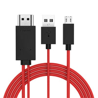 HKM-158419 HDMI Adapter Cable for Mobile Phone to TV, 2m, Available in White, Red, Black