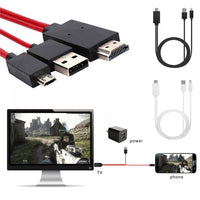 HKM-158419 HDMI Adapter Cable for Mobile Phone to TV, 2m, Available in White, Red, Black