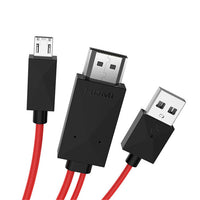 HKM-158419 HDMI Adapter Cable for Mobile Phone to TV, 2m, Available in White, Red, Black