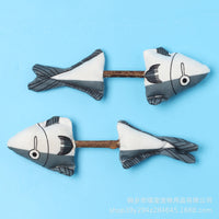 HKM-158483 Plush Catnip Fish Toy for Dental Care and Scratch Resistance