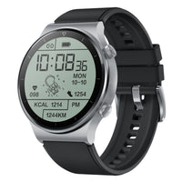 HKM-158547 Smart Watch with Heart Rate, Blood Pressure, and Blood Oxygen Monitoring - Bluetooth Connectivity, Touchscreen Interface, 1.3-Inch Display, Genuine Leather Strap