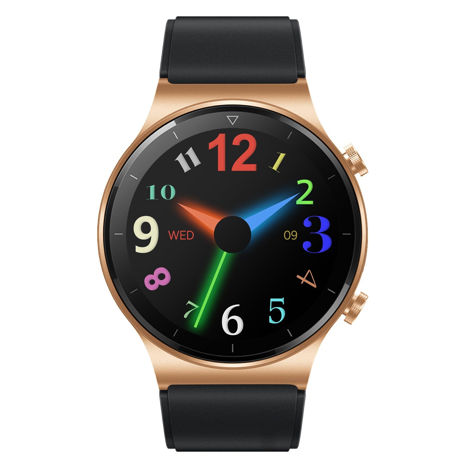 HKM-158547 Smart Watch with Heart Rate, Blood Pressure, and Blood Oxygen Monitoring - Bluetooth Connectivity, Touchscreen Interface, 1.3-Inch Display, Genuine Leather Strap