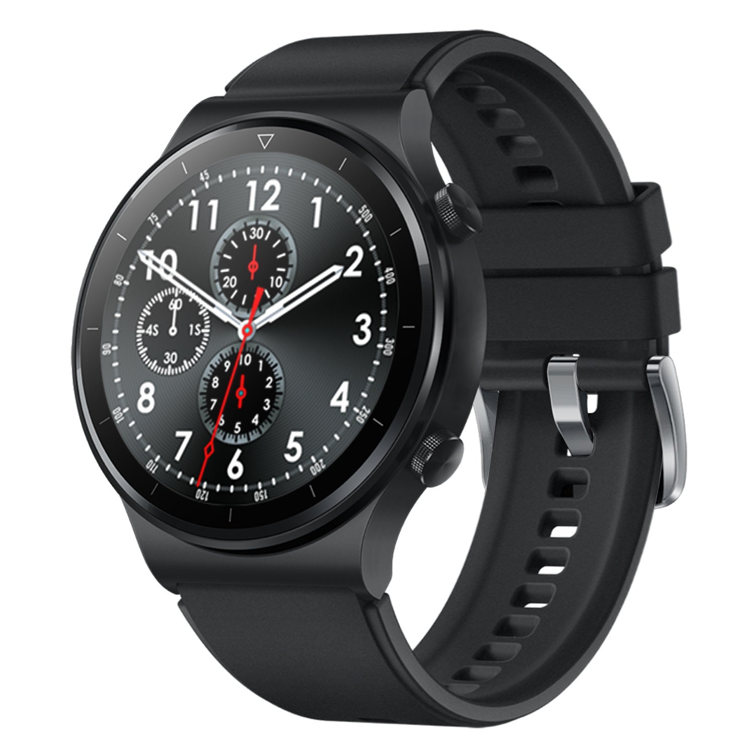 HKM-158547 Smart Watch with Heart Rate, Blood Pressure, and Blood Oxygen Monitoring - Bluetooth Connectivity, Touchscreen Interface, 1.3-Inch Display, Genuine Leather Strap