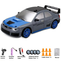 HKM-158611 1:24 Scale RC Mini Drift Car - 4WD Electric Remote Control for Indoor/Outdoor Fun, Ready-to-Go Model