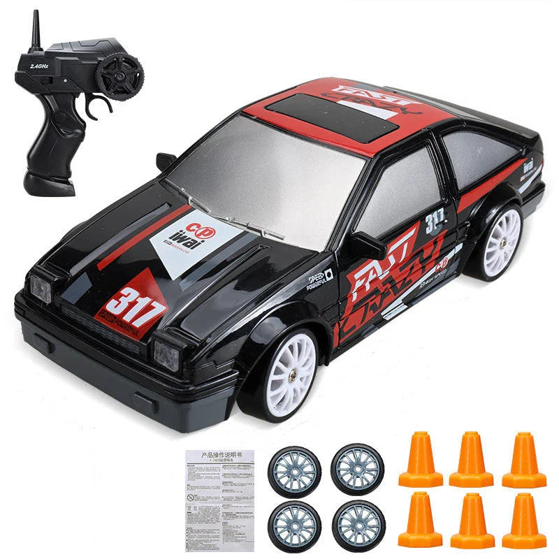 HKM-158611 1:24 Scale RC Mini Drift Car - 4WD Electric Remote Control for Indoor/Outdoor Fun, Ready-to-Go Model
