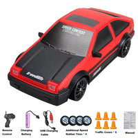 HKM-158611 1:24 Scale RC Mini Drift Car - 4WD Electric Remote Control for Indoor/Outdoor Fun, Ready-to-Go Model