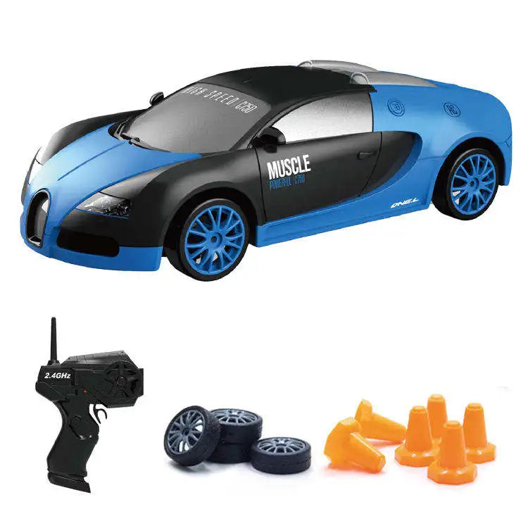 HKM-158611 1:24 Scale RC Mini Drift Car - 4WD Electric Remote Control for Indoor/Outdoor Fun, Ready-to-Go Model