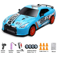 HKM-158611 1:24 Scale RC Mini Drift Car - 4WD Electric Remote Control for Indoor/Outdoor Fun, Ready-to-Go Model