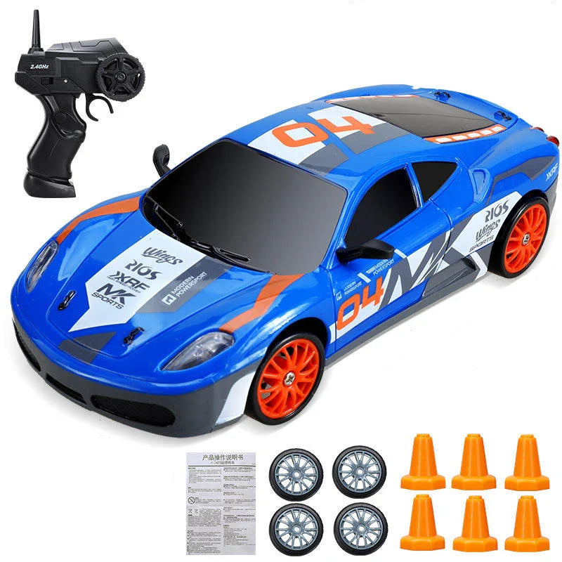 HKM-158611 1:24 Scale RC Mini Drift Car - 4WD Electric Remote Control for Indoor/Outdoor Fun, Ready-to-Go Model