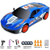HKM-158611 1:24 Scale RC Mini Drift Car - 4WD Electric Remote Control for Indoor/Outdoor Fun, Ready-to-Go Model