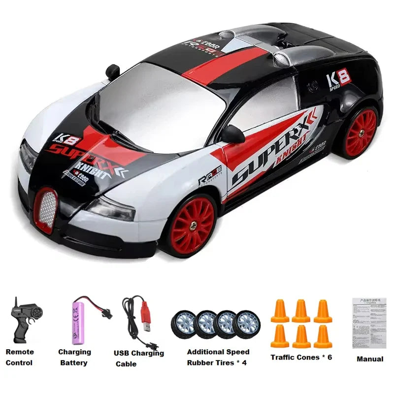 HKM-158611 1:24 Scale RC Mini Drift Car - 4WD Electric Remote Control for Indoor/Outdoor Fun, Ready-to-Go Model
