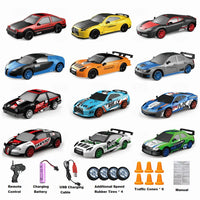 HKM-158611 1:24 Scale RC Mini Drift Car - 4WD Electric Remote Control for Indoor/Outdoor Fun, Ready-to-Go Model