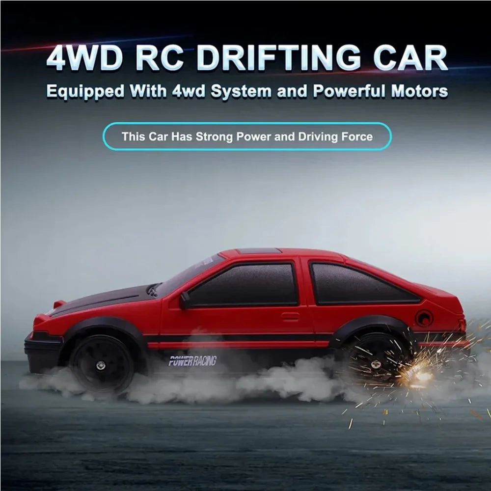 HKM-158611 1:24 Scale RC Mini Drift Car - 4WD Electric Remote Control for Indoor/Outdoor Fun, Ready-to-Go Model