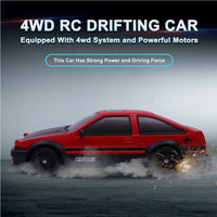 HKM-158611 1:24 Scale RC Mini Drift Car - 4WD Electric Remote Control for Indoor/Outdoor Fun, Ready-to-Go Model