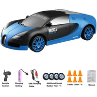 HKM-158611 1:24 Scale RC Mini Drift Car - 4WD Electric Remote Control for Indoor/Outdoor Fun, Ready-to-Go Model