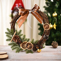 HKM-158803 Christmas Wreath for Door or Window - Plush Cloth and Plastic, 30cm