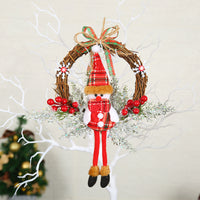 HKM-158803 Christmas Wreath for Door or Window - Plush Cloth and Plastic, 30cm