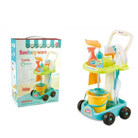 HKM-158867 Kids Cleaning Play Set with Trolley, Broom, and Vacuum Cleaner - 2 to 4 Years