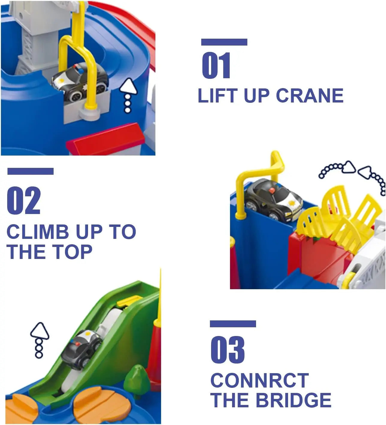 HKM-158995 Children's Slot Car Racing Track Toy for Toddlers - Adventure Playset EPT628927