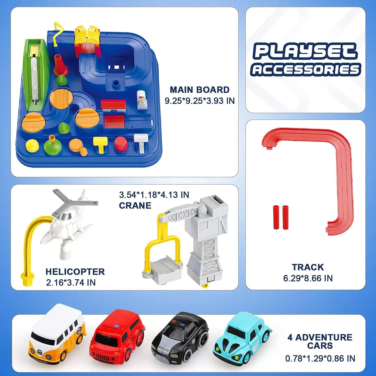 HKM-158995 Children's Slot Car Racing Track Toy for Toddlers - Adventure Playset EPT628927