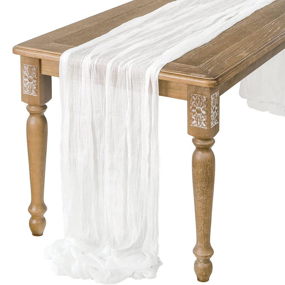 HKM-158995 Stylish Polyester Fiber Cloth Scarf Table Runner for Parties and Celebrations - Various Sizes and Colors Available