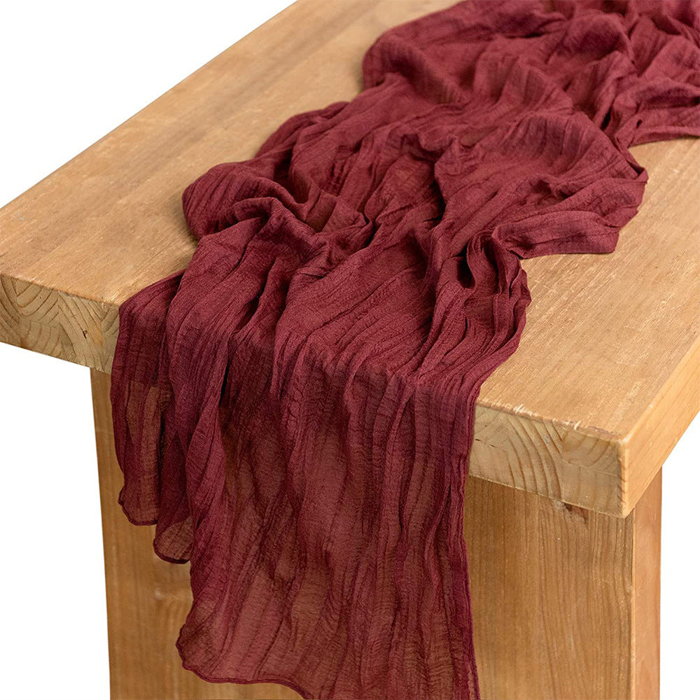 HKM-158995 Stylish Polyester Fiber Cloth Scarf Table Runner for Parties and Celebrations - Various Sizes and Colors Available