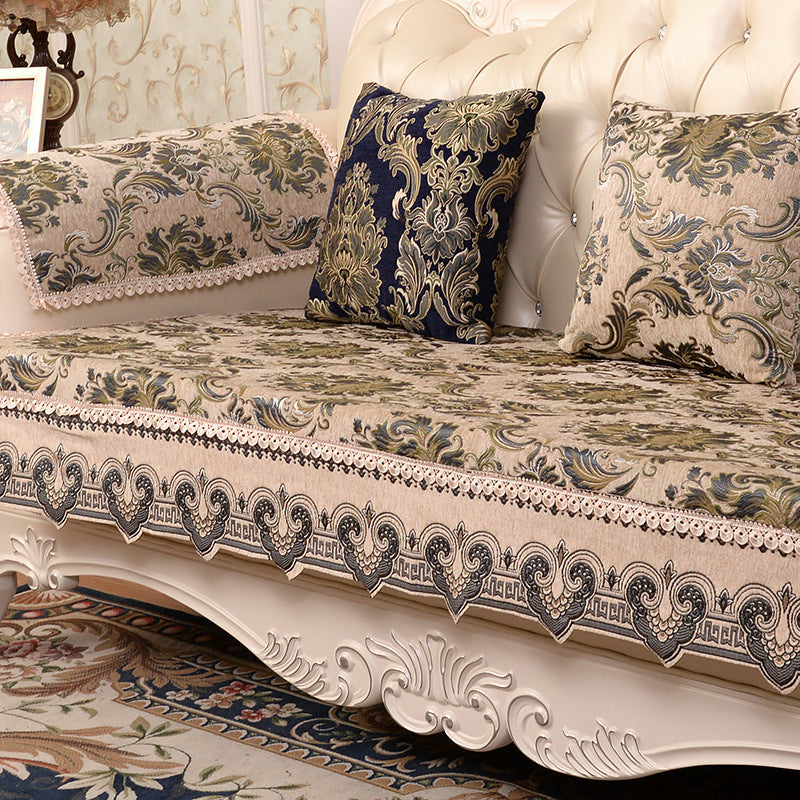 HKM-159251 Light Luxury Non-Slip Chenille Sofa Cushion Cover for Modular Sofas - European Style