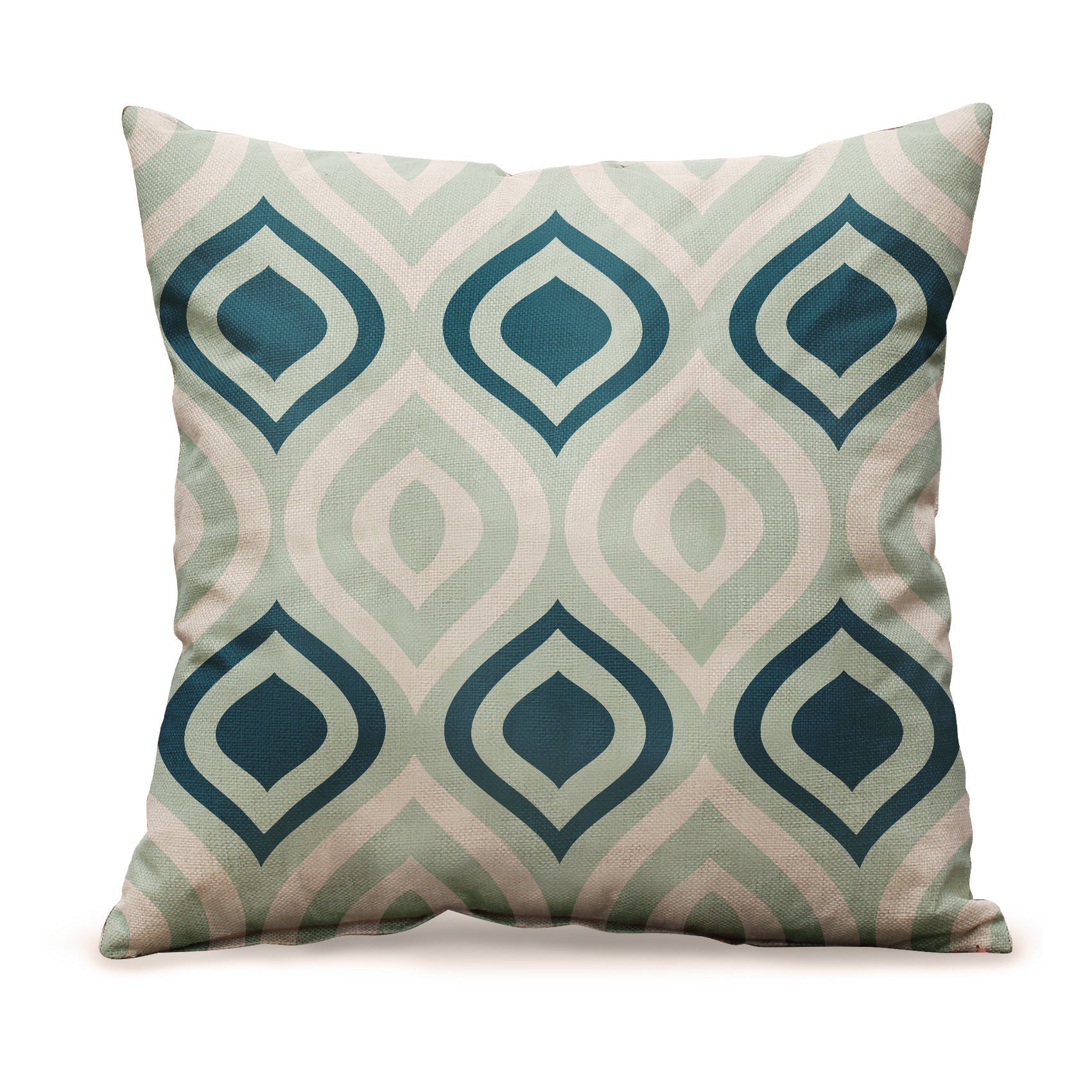 HKM-159315 Geometric Abstract Linen Cushion Cover for Sofa and Car - 45x45cm