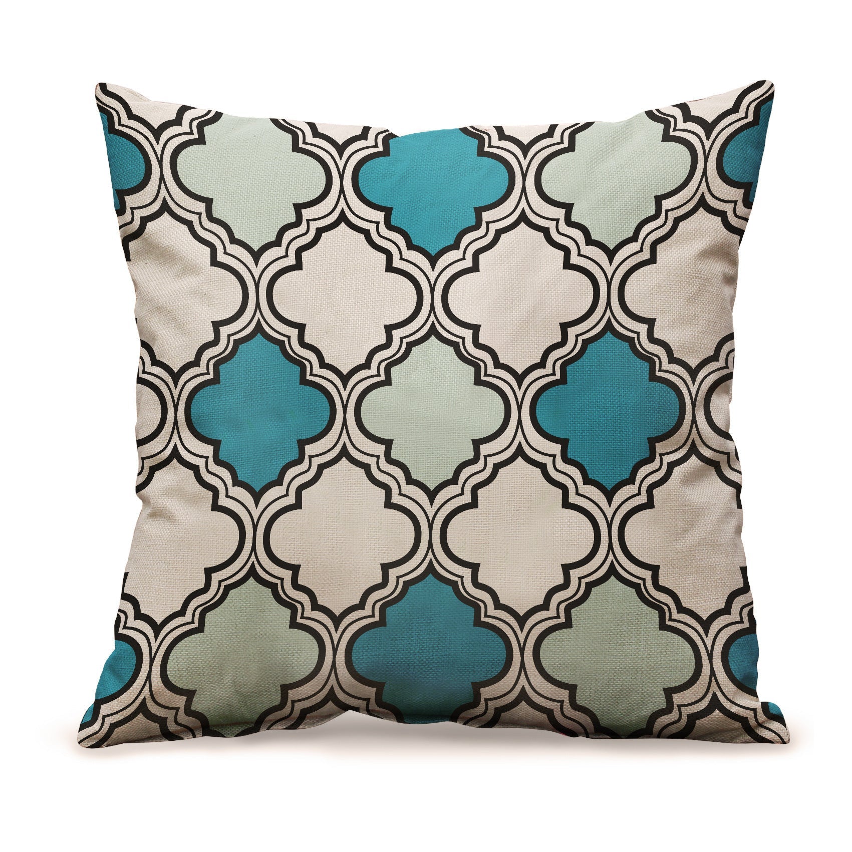 HKM-159315 Geometric Abstract Linen Cushion Cover for Sofa and Car - 45x45cm