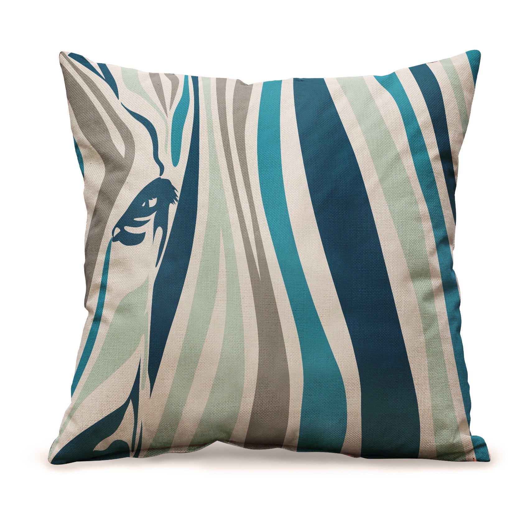 HKM-159315 Geometric Abstract Linen Cushion Cover for Sofa and Car - 45x45cm