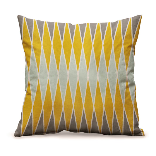 HKM-159315 Geometric Abstract Linen Cushion Cover for Sofa and Car - 45x45cm