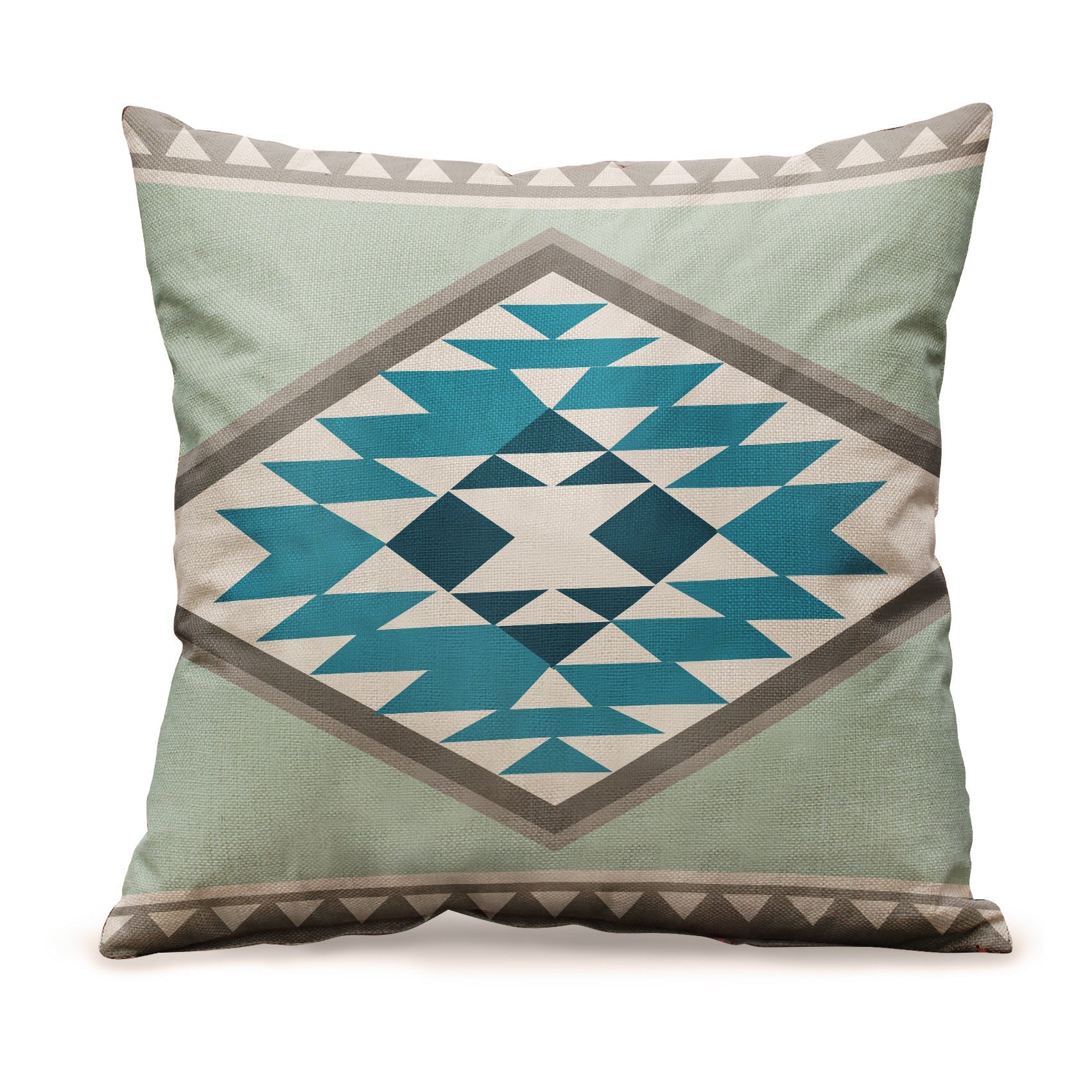 HKM-159315 Geometric Abstract Linen Cushion Cover for Sofa and Car - 45x45cm
