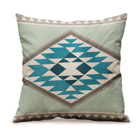 HKM-159315 Geometric Abstract Linen Cushion Cover for Sofa and Car - 45x45cm