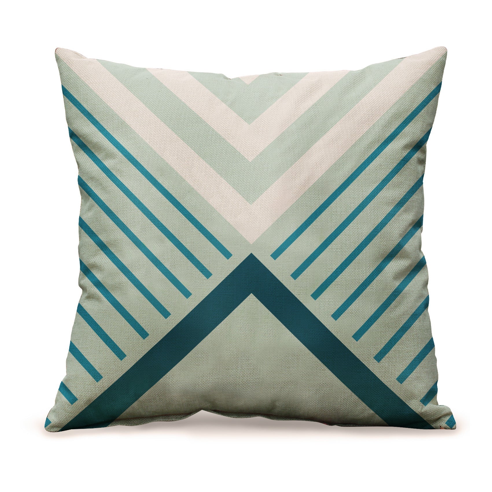 HKM-159315 Geometric Abstract Linen Cushion Cover for Sofa and Car - 45x45cm