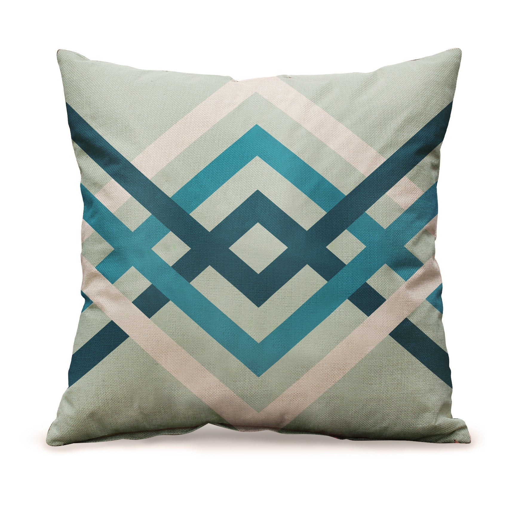 HKM-159315 Geometric Abstract Linen Cushion Cover for Sofa and Car - 45x45cm