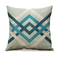 HKM-159315 Geometric Abstract Linen Cushion Cover for Sofa and Car - 45x45cm