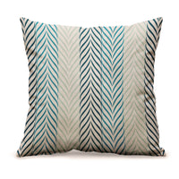HKM-159315 Geometric Abstract Linen Cushion Cover for Sofa and Car - 45x45cm
