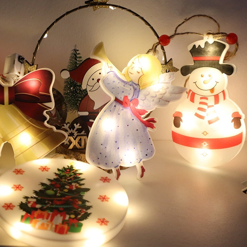 HKM-159315 LED Christmas Tree Decorative Lamp with Various Festive Shapes and Battery Power