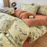 HKM-159507 Thickened Brushed Cartoon-Patterned Bedding Set - 3-Piece for Maternal and Child