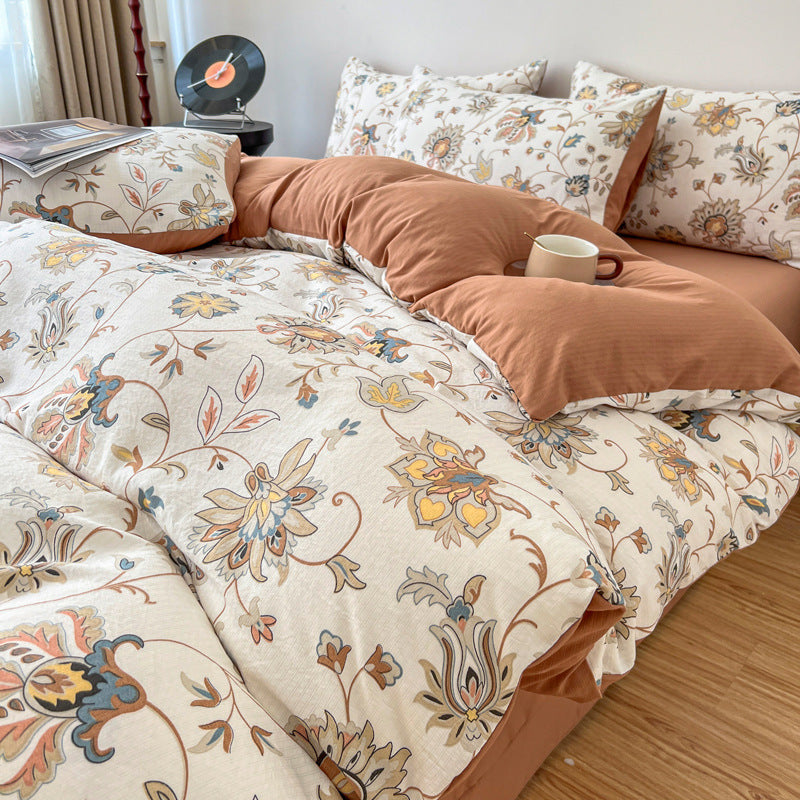 HKM-159507 Thickened Brushed Cartoon-Patterned Bedding Set - 3-Piece for Maternal and Child