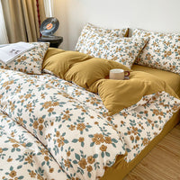 HKM-159507 Thickened Brushed Cartoon-Patterned Bedding Set - 3-Piece for Maternal and Child