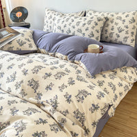 HKM-159507 Thickened Brushed Cartoon-Patterned Bedding Set - 3-Piece for Maternal and Child