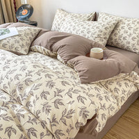 HKM-159507 Thickened Brushed Cartoon-Patterned Bedding Set - 3-Piece for Maternal and Child