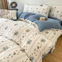 HKM-159507 Thickened Brushed Cartoon-Patterned Bedding Set - 3-Piece for Maternal and Child