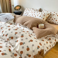 HKM-159507 Thickened Brushed Cartoon-Patterned Bedding Set - 3-Piece for Maternal and Child