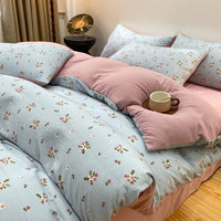 HKM-159507 Thickened Brushed Cartoon-Patterned Bedding Set - 3-Piece for Maternal and Child