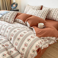 HKM-159507 Thickened Brushed Cartoon-Patterned Bedding Set - 3-Piece for Maternal and Child